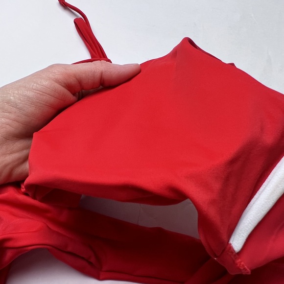 Shekini Bikini Wrap Top Halter Red with Pads - Picture 8 of 10